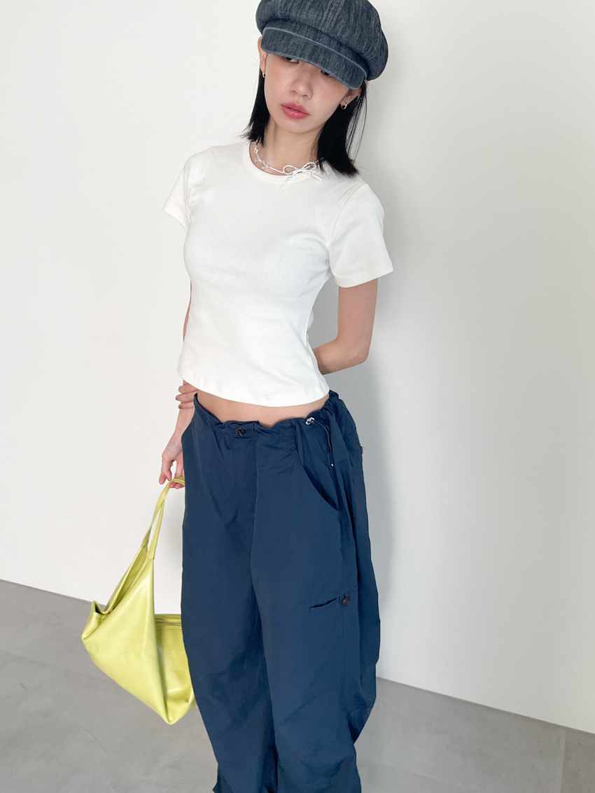 round neck slim basic tee