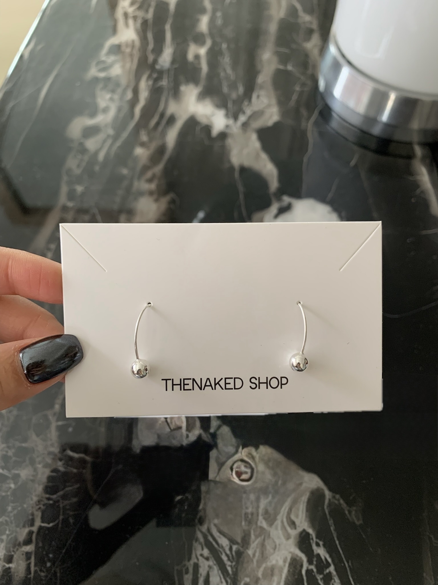 M77/ 細緻雪球花小圓球圓弧純銀耳環