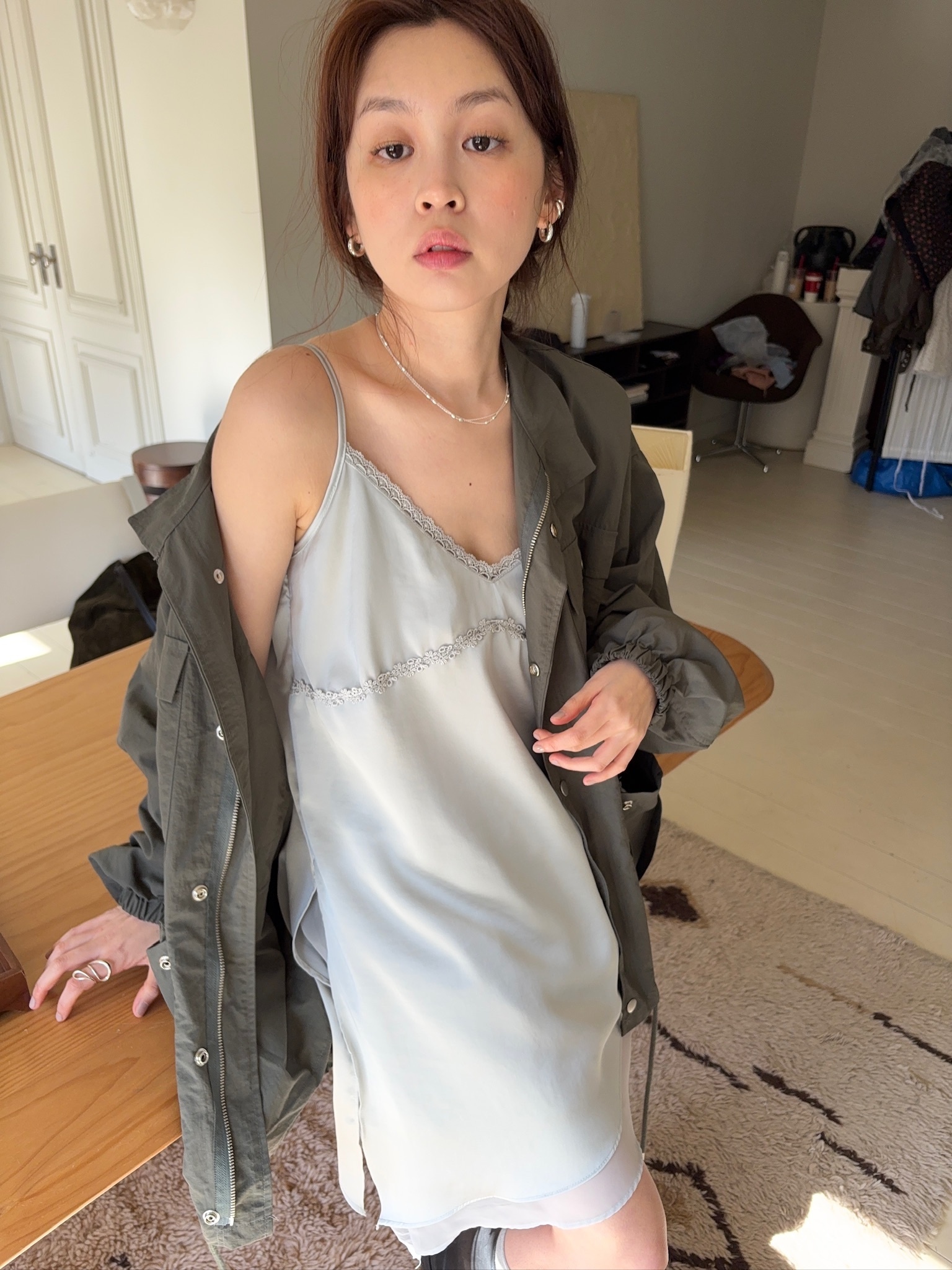 M84/ 童趣雙層巴士雙層純銀項鍊