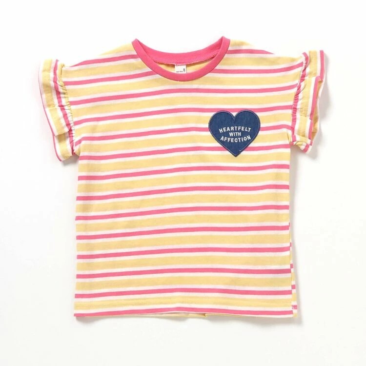 日本 90-140 印花荷葉邊上衣 6色