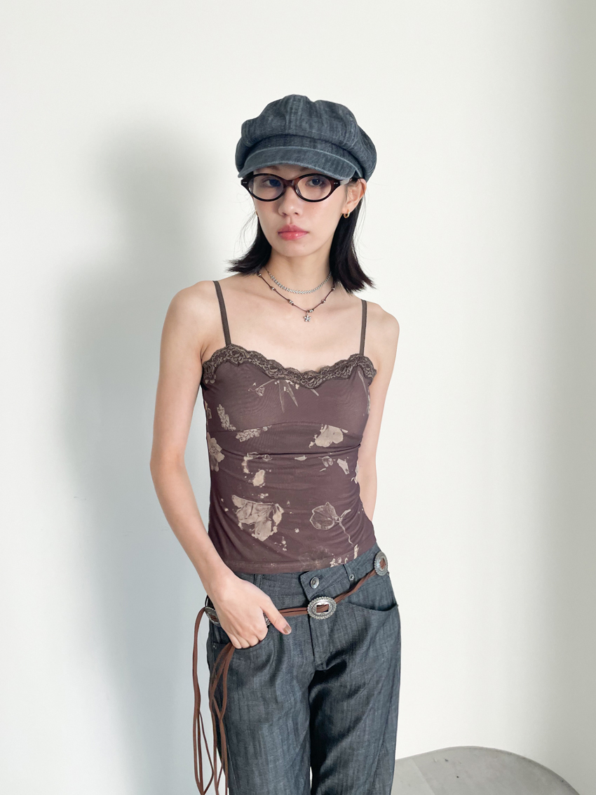 elegant floral print soft vest