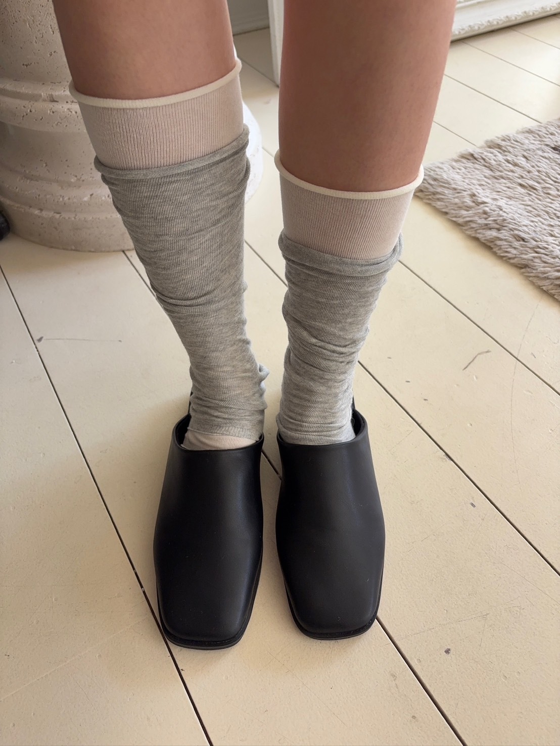 M62/ 舒適柔軟方頭穆勒平底半拖