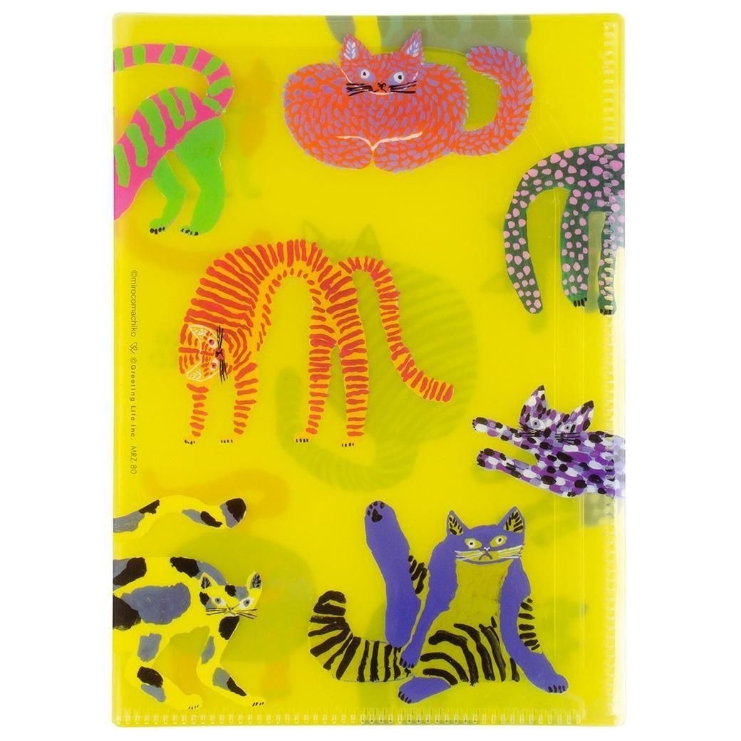 Miroco Machiko-貓貓貓 6個口袋 A5資料夾｜日本Greeting Life