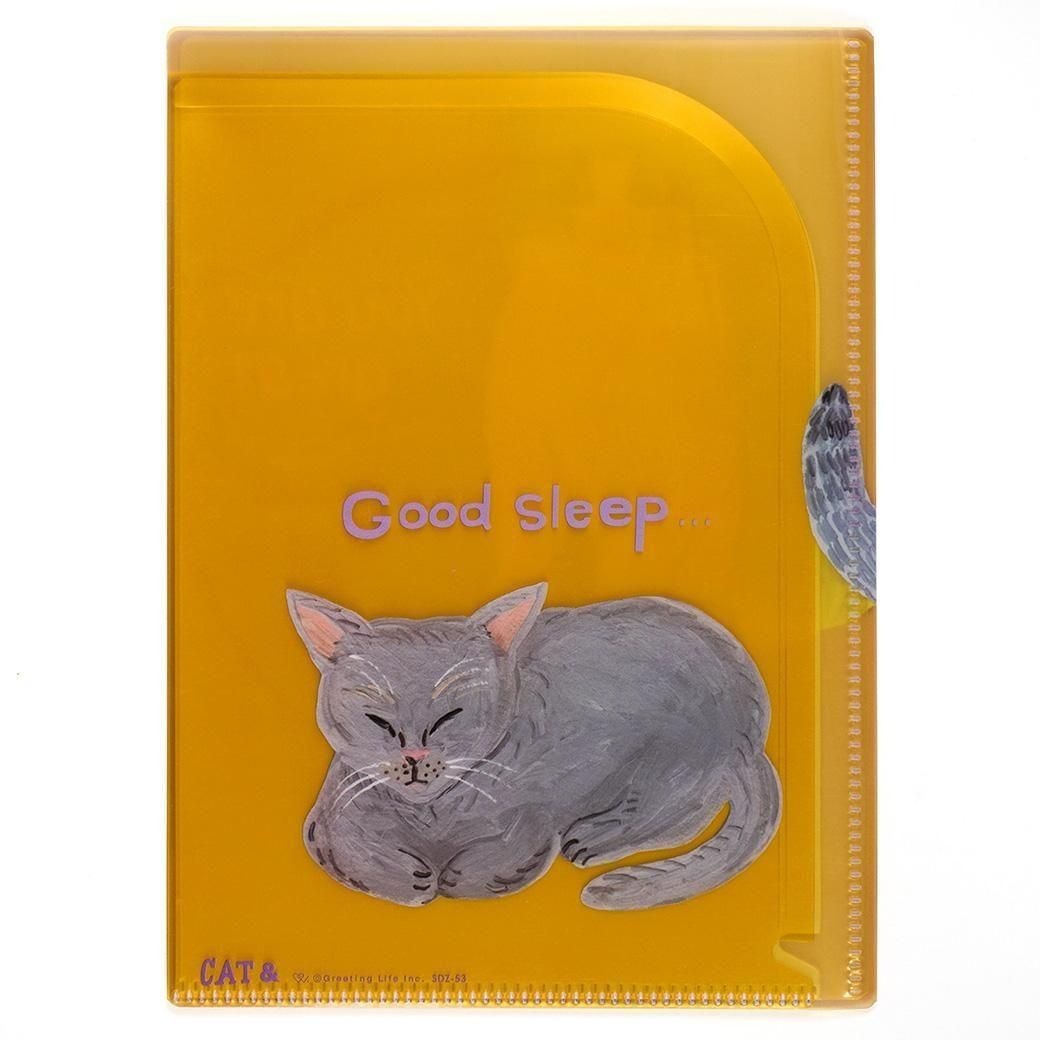 袖山嘉穗子_貓 6個口袋 A5資料夾｜日本Greeting Life