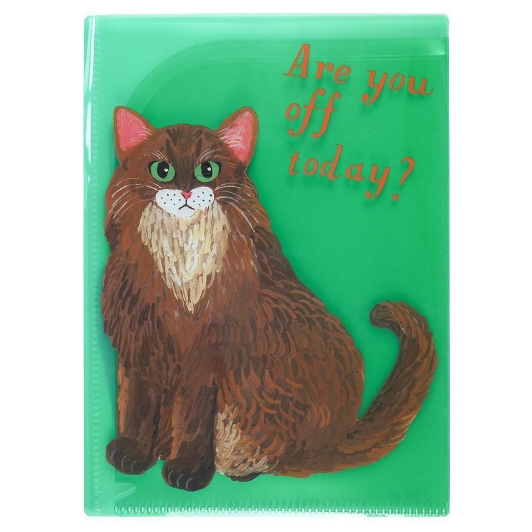 袖山嘉穗子_貓 6個口袋 A5資料夾｜日本Greeting Life