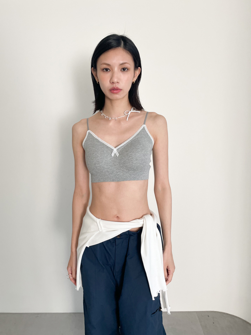 (5colors!) lace trim cami bratop