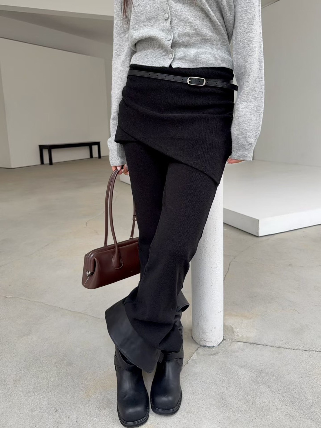 附短裙罩喇叭長褲