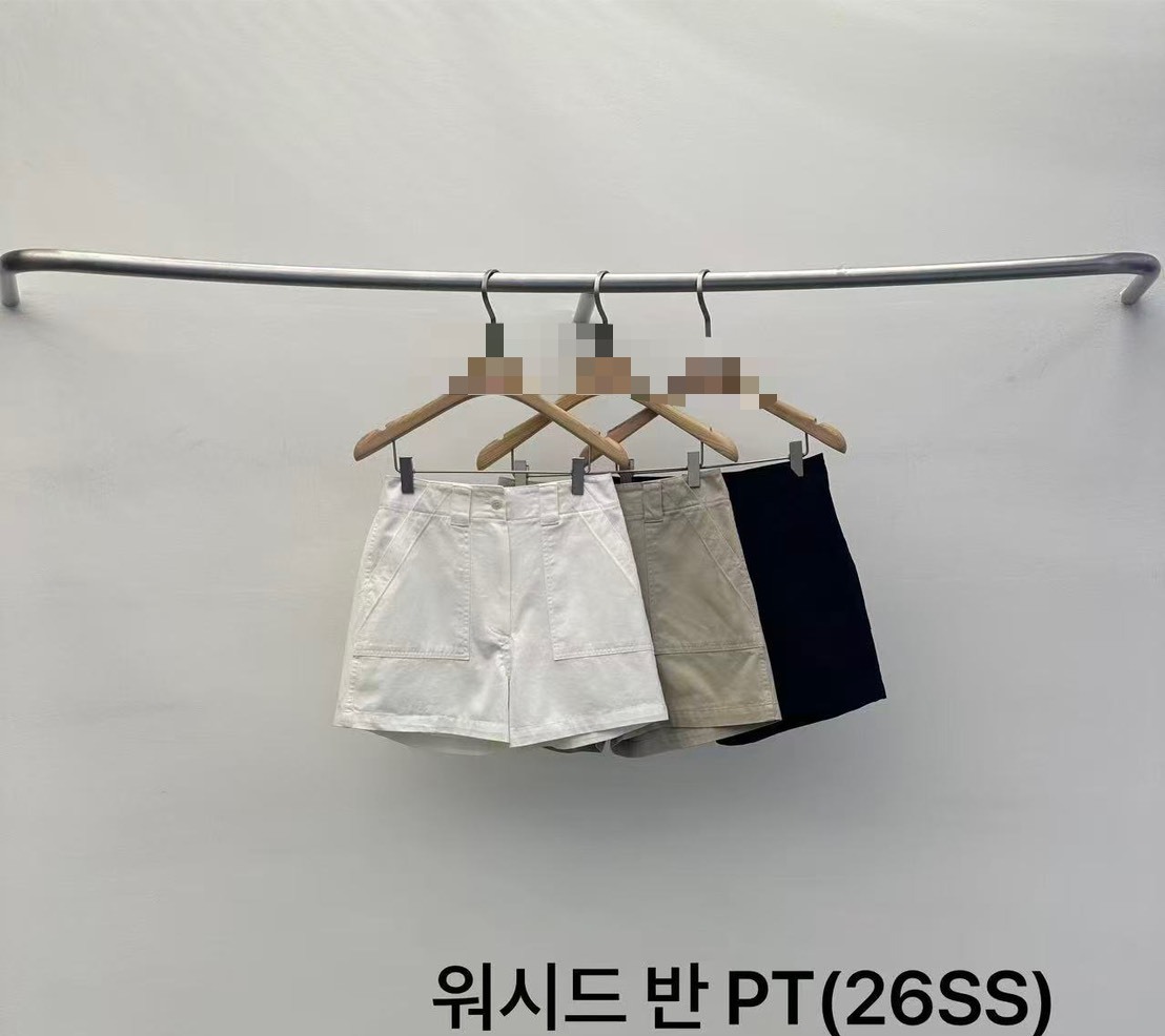 方口袋休閒短褲