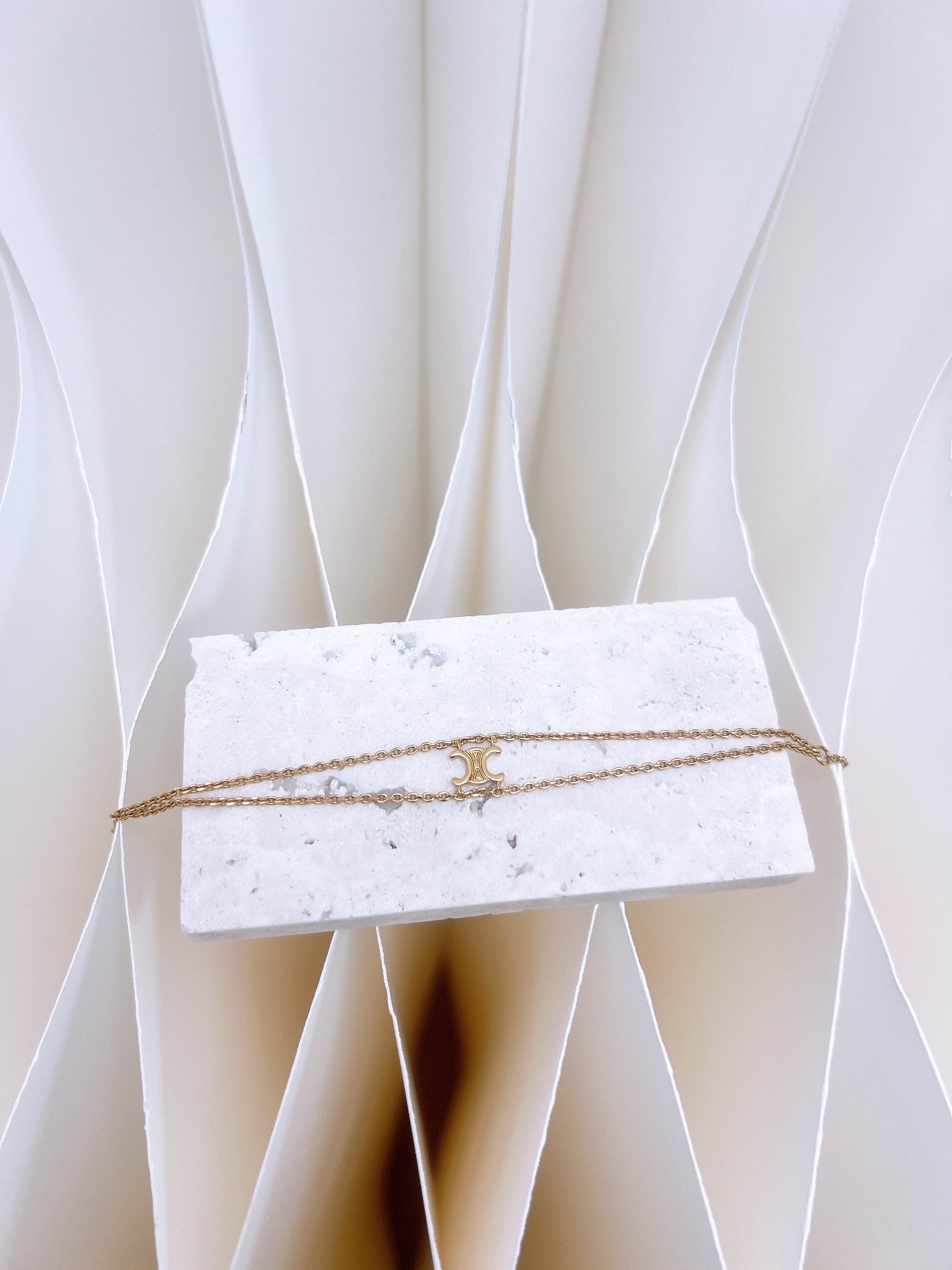 Celine triomphe suspended double bracelet