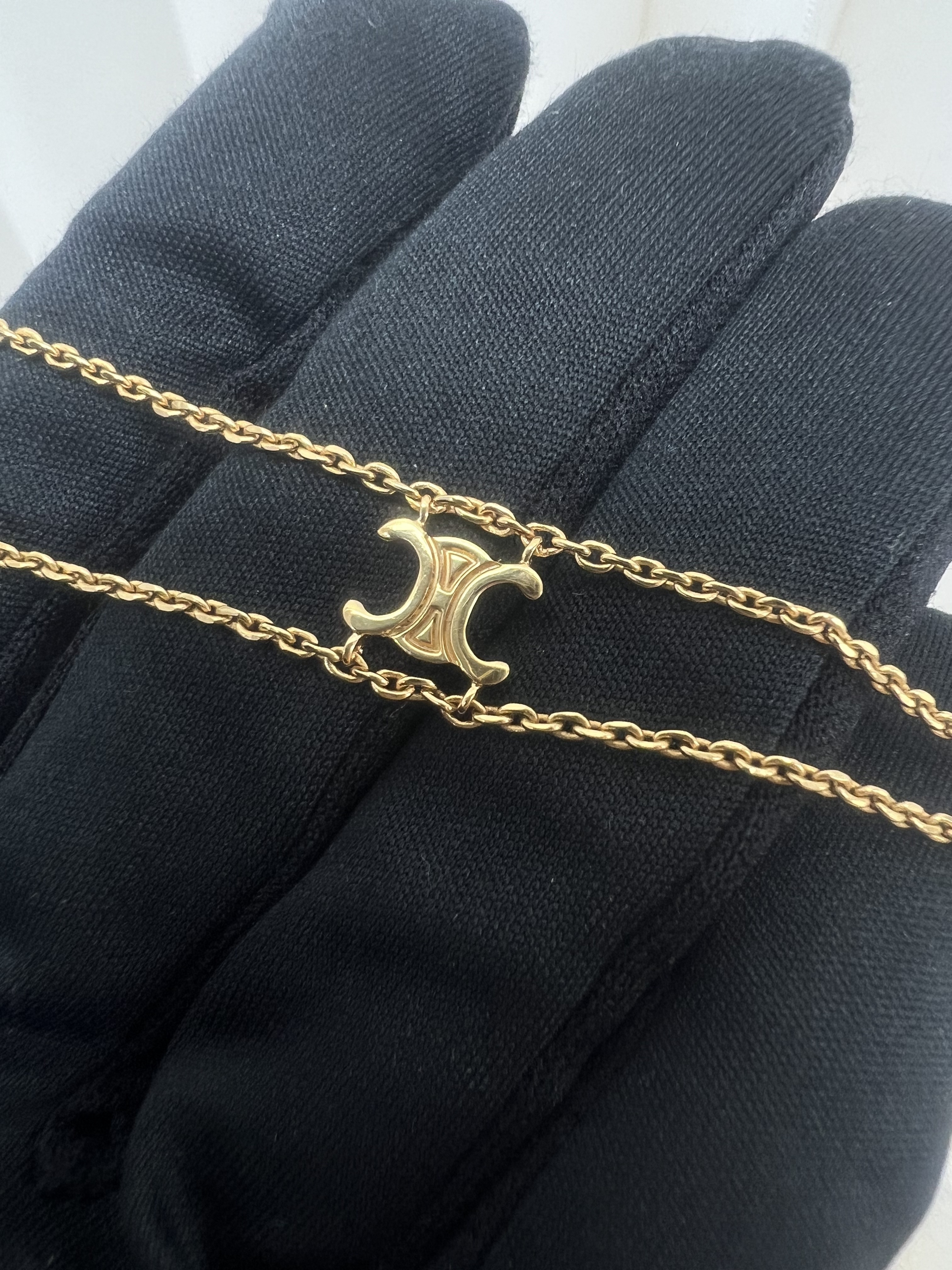 Celine triomphe suspended double bracelet