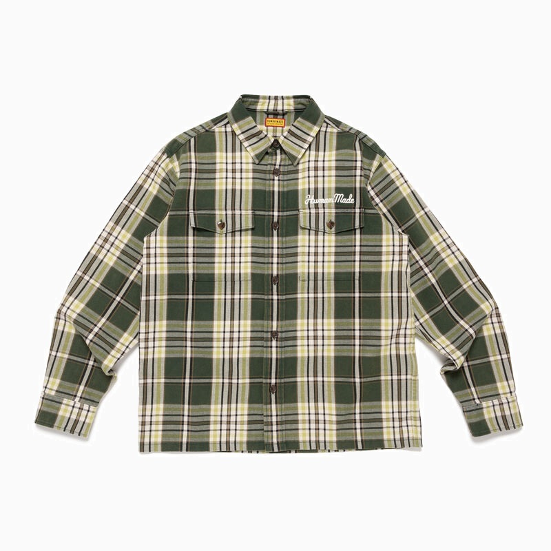 HUMAN MADE 2026 FLANNEL CHECK SHIRT L/S - GREEN PRE ORDER ITEM (預訂中)