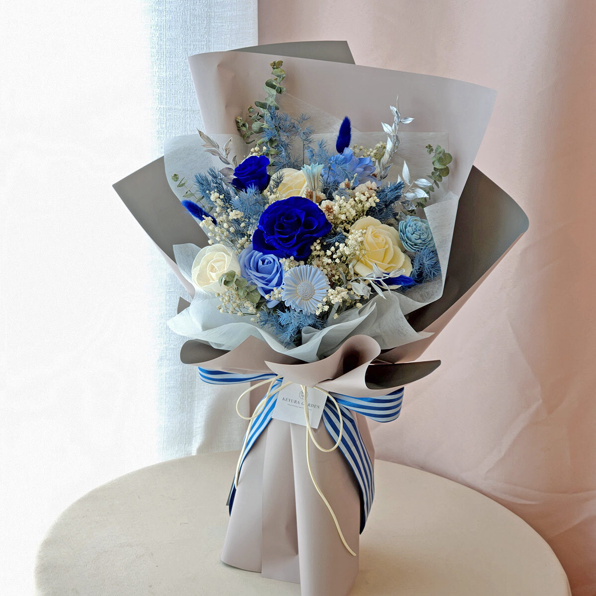 G29｜藍色系永生花束