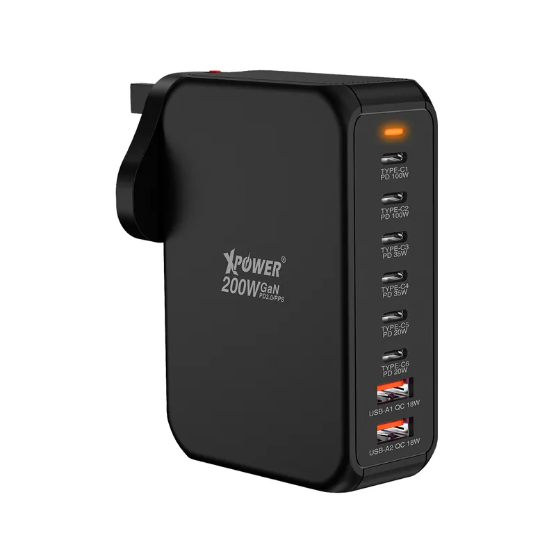 XPower PA240  200W 8輸出 200W PD3.0 GaN 充電器