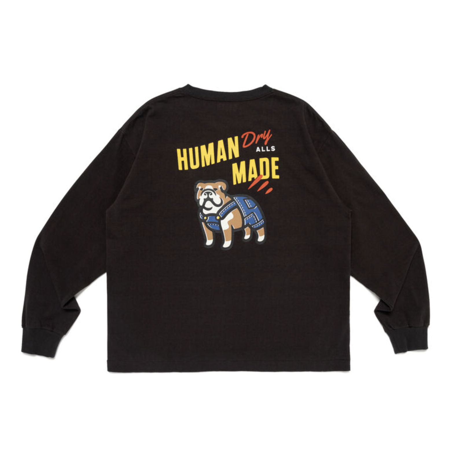 HUMAN MADE GRAPHIC L/S T-SHIRT 愛心 吊帶狗狗 長T 黑色/白色-HM31CS037