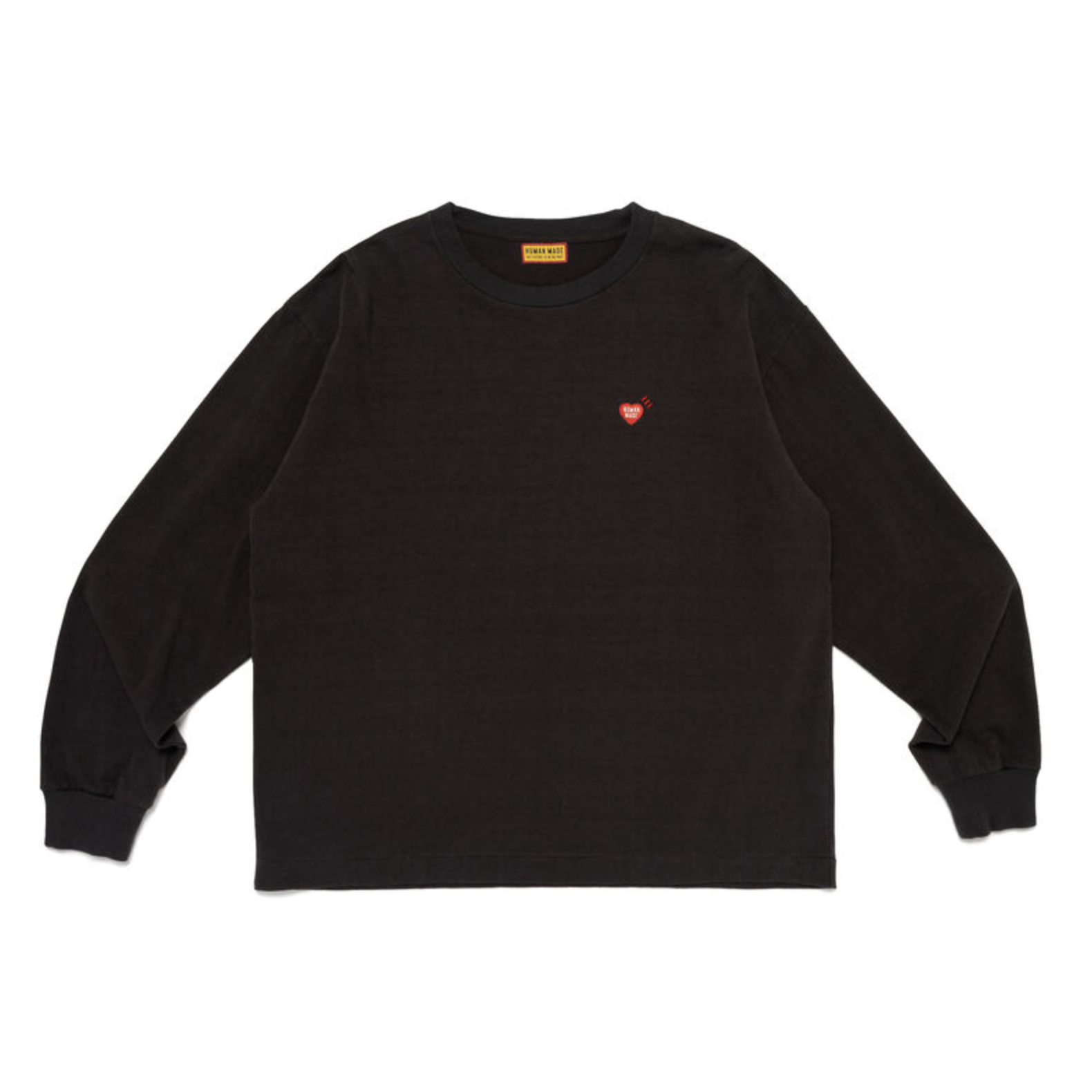 HUMAN MADE GRAPHIC L/S T-SHIRT 愛心 吊帶狗狗 長T 黑色/白色-HM31CS037