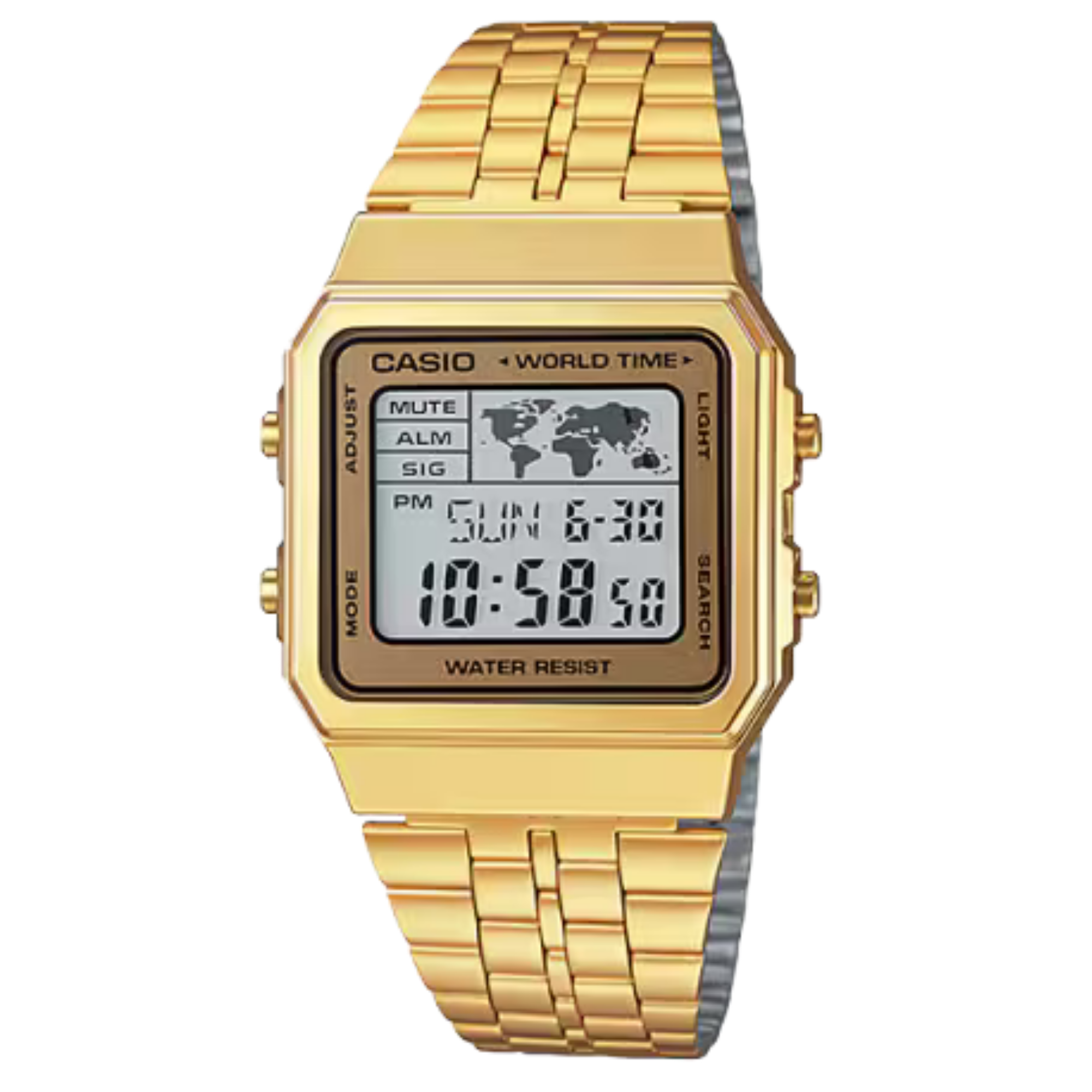 【CASIO 卡西歐】 懷舊復古 世界地圖 自動日曆 靜音 電子錶 手錶 A500WA  A500WGA