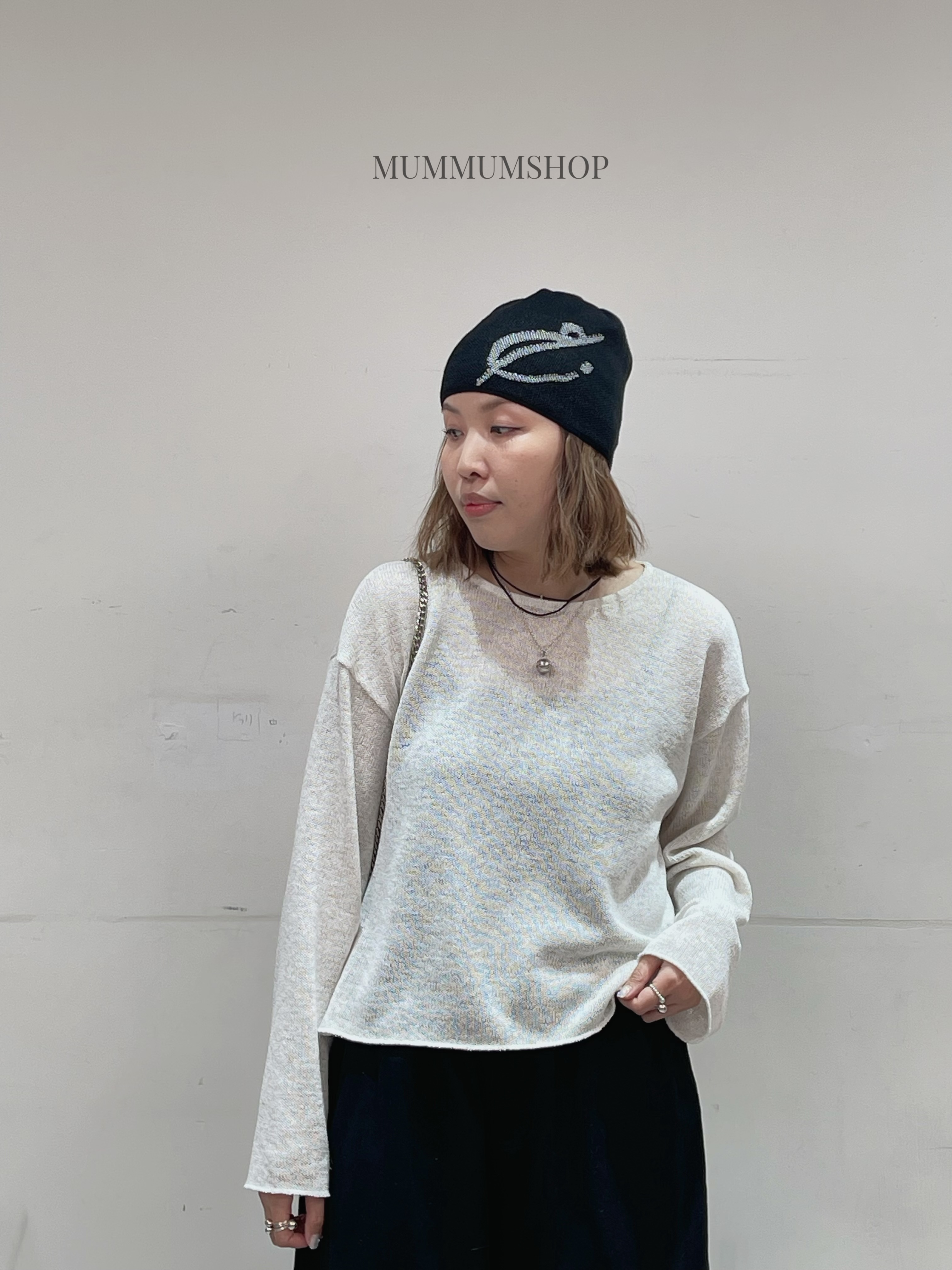 0213178a/純色系列麻網長袖上衣 46/46/22