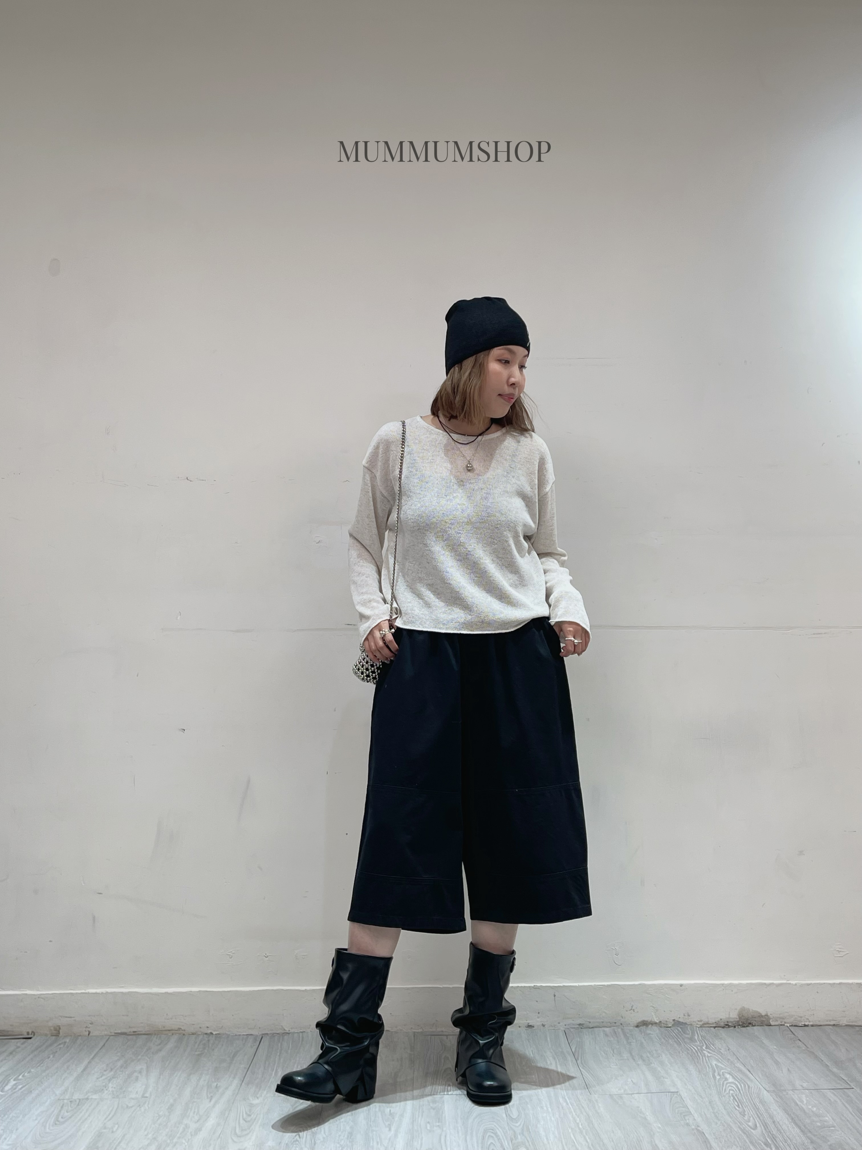 0213178a/純色系列麻網長袖上衣 46/46/22