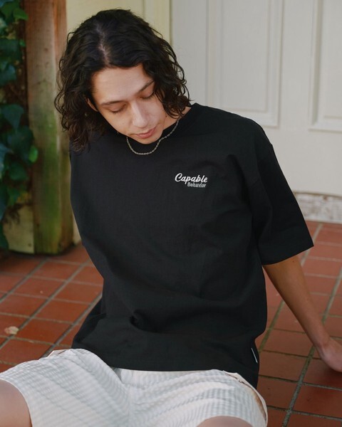 日本 Power To The People 老虎大頭刺繍 T-Shirt