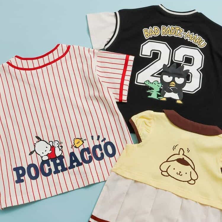 日本 100-120 官網限定 三麗鷗運動上衣 3款