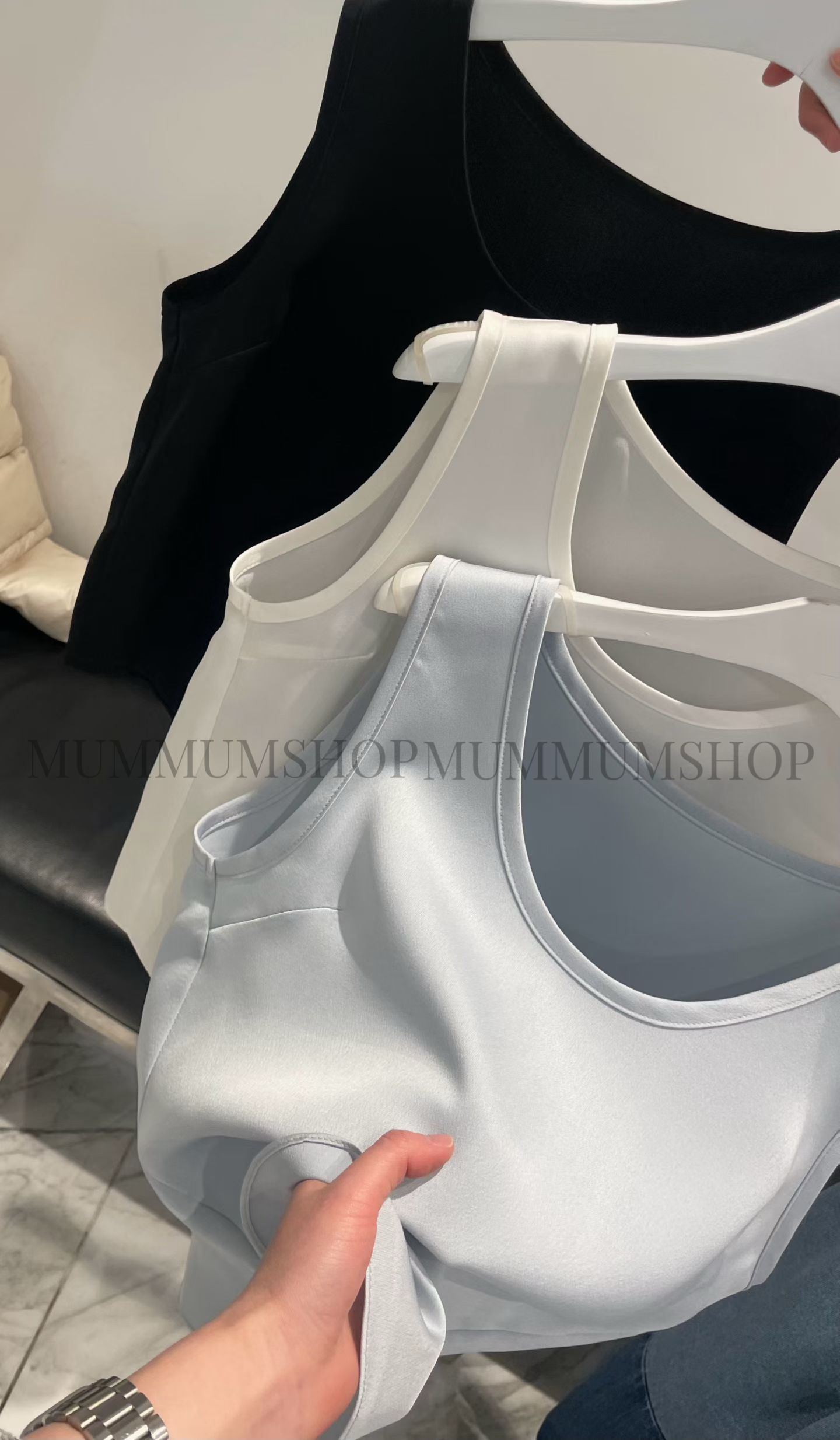 0213173a/春黑涼透粗吊帶背心 36/36/21