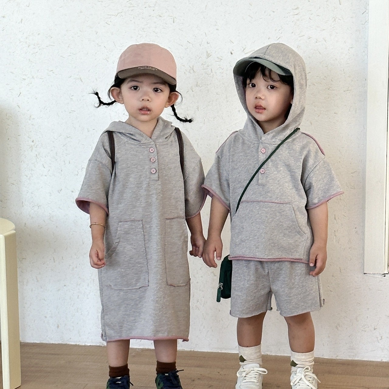 手足一起穿連帽套裝  ꒱