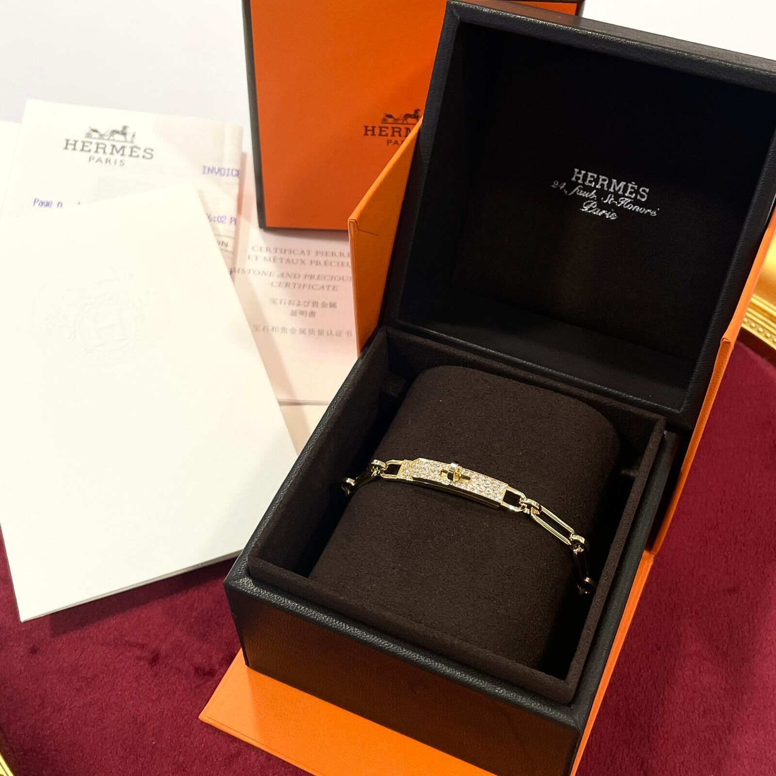 新鮮單🔥全新HERMES手鐲 KELLY ST碼 CHAINE BRACELET H218471B 00ST 18K黃金鑽石手鏈 #BRAND NEW #香榭站正品