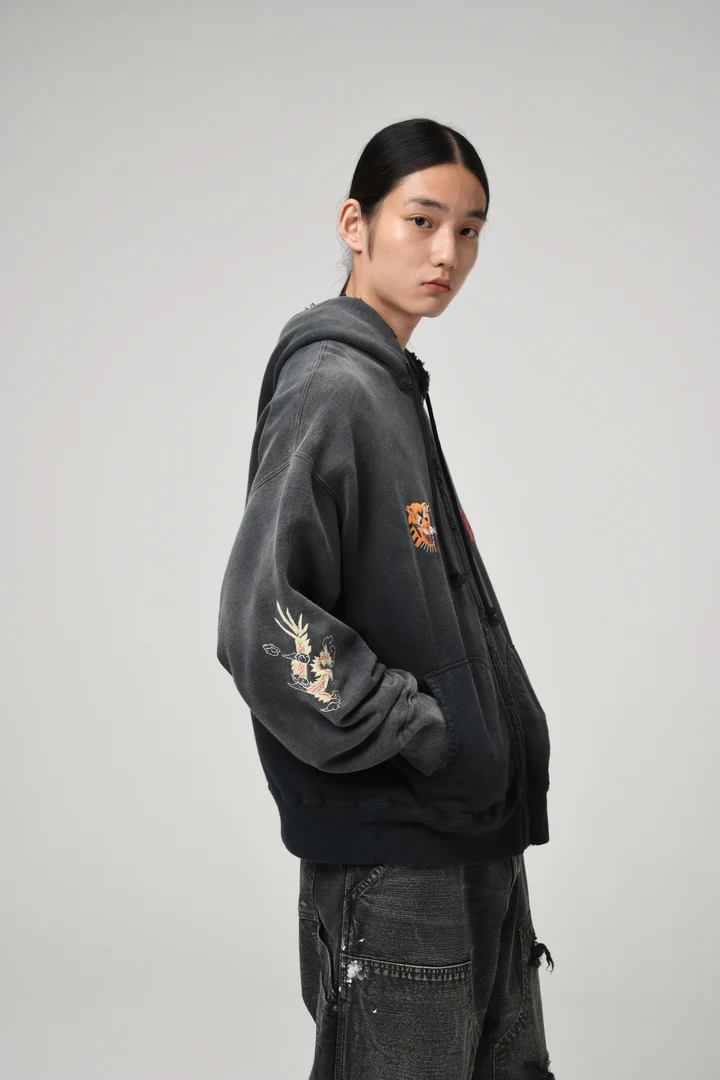 BOW WOW - VIETNAM ZIP HOODIE AGED / BLACK