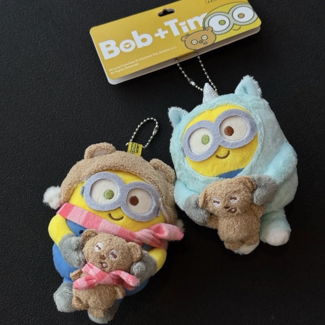 BOB&TIM 小小兵吊飾 雙倍可愛系列 毛絨 神偷奶爸 環球影城 兩款
