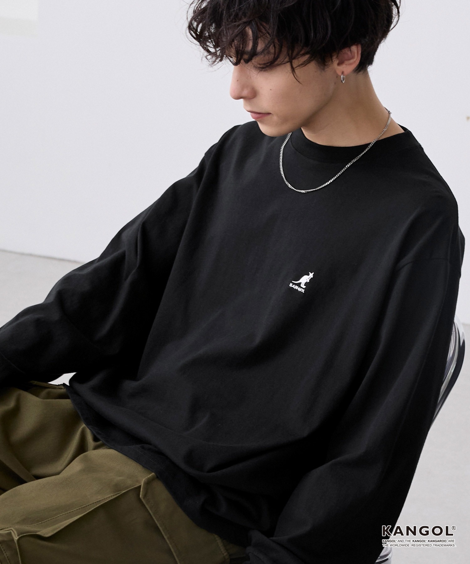 #預購 KANGOL 刺繡小LOGO 長tee 11色