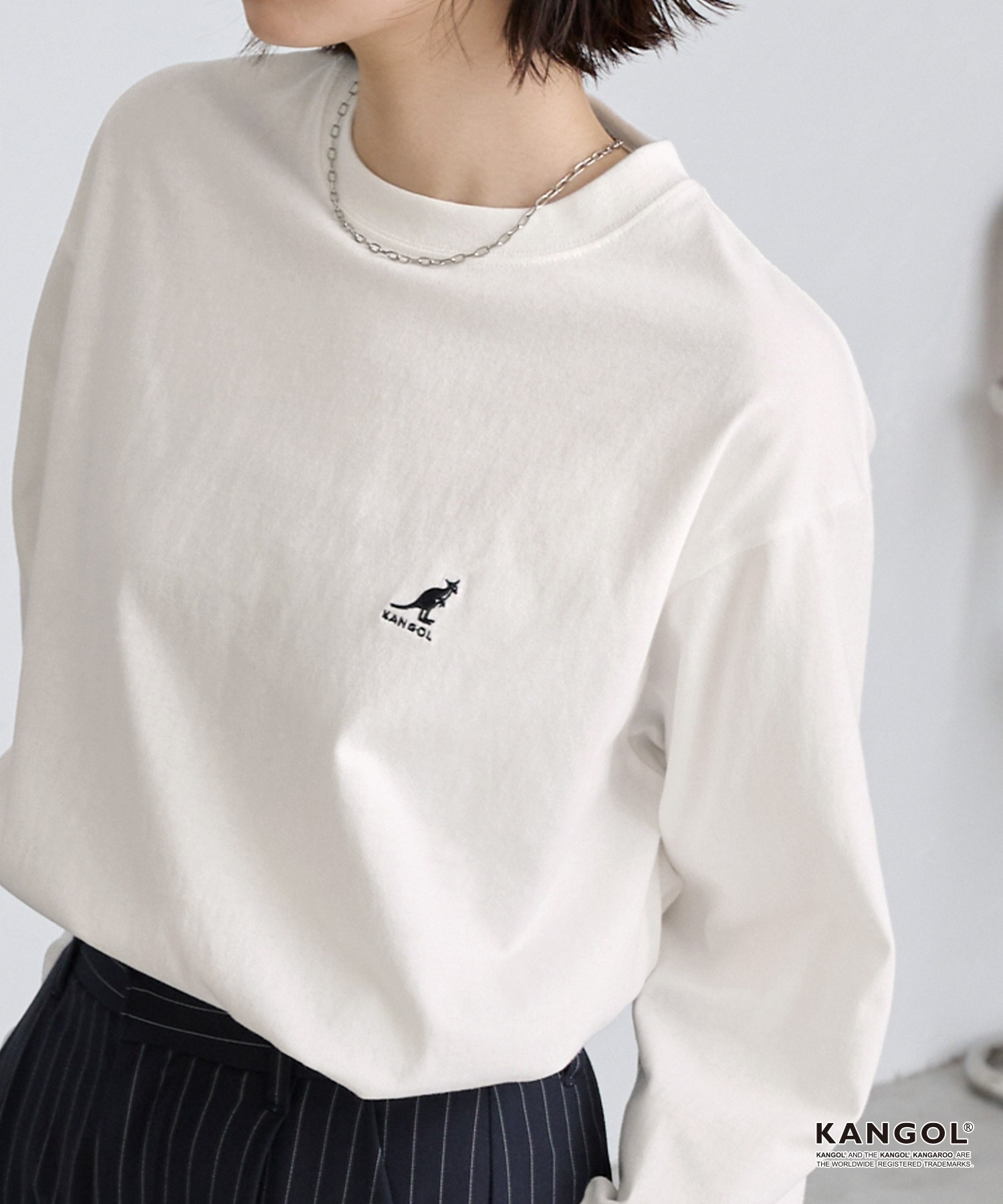 #預購 KANGOL 刺繡小LOGO 長tee 11色