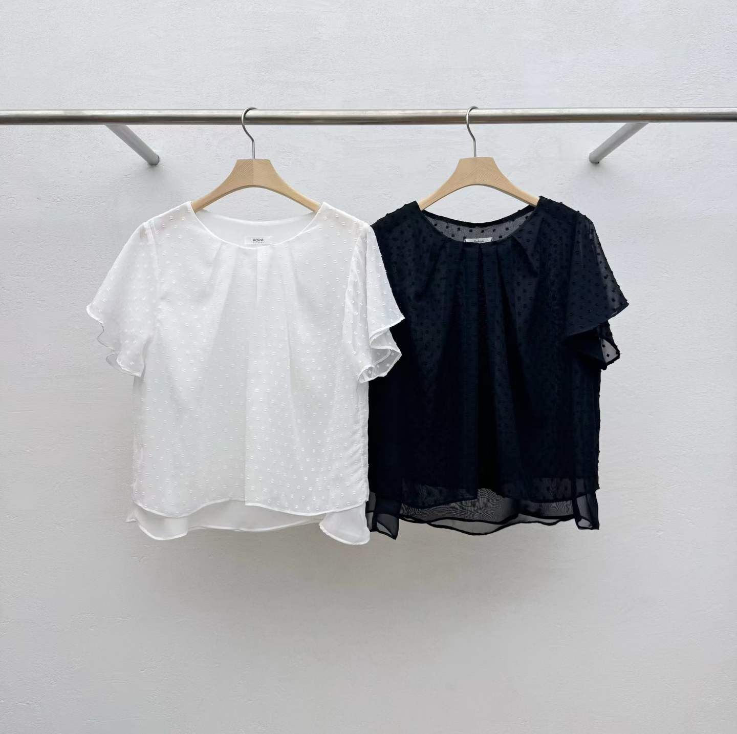 RF6031 波點飄逸雪紡紗上衣