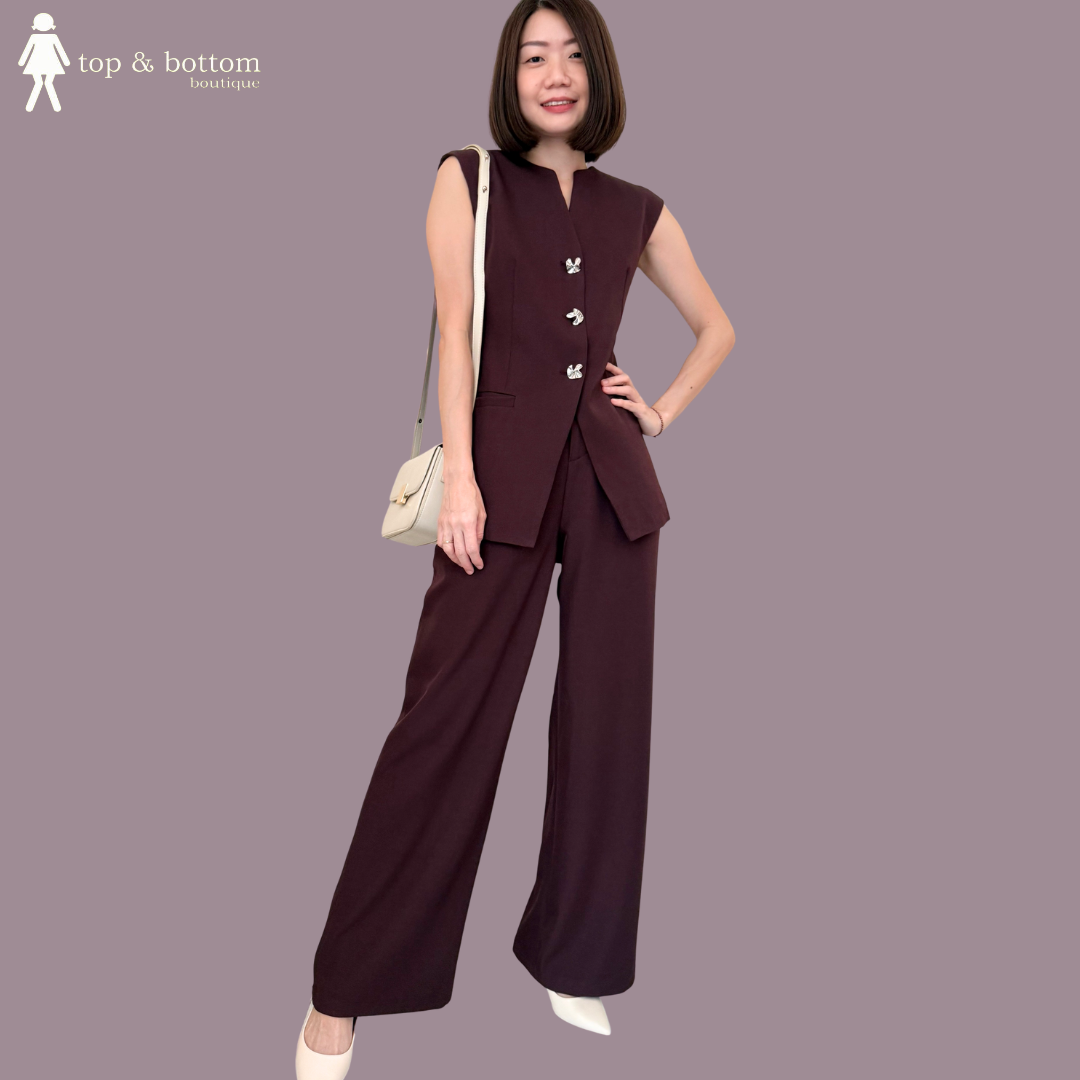 ELASTIC WAISTED SOLID LONG TROUSER