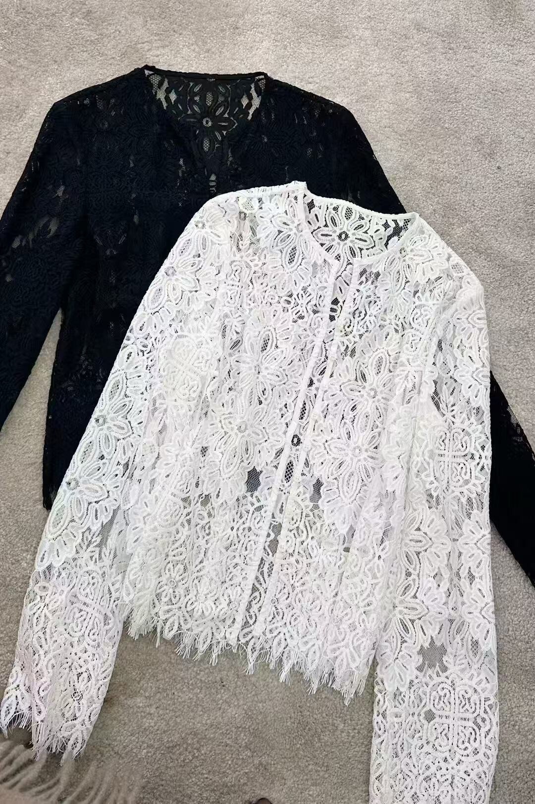 全蕾絲開襟上衣(香港設計師)