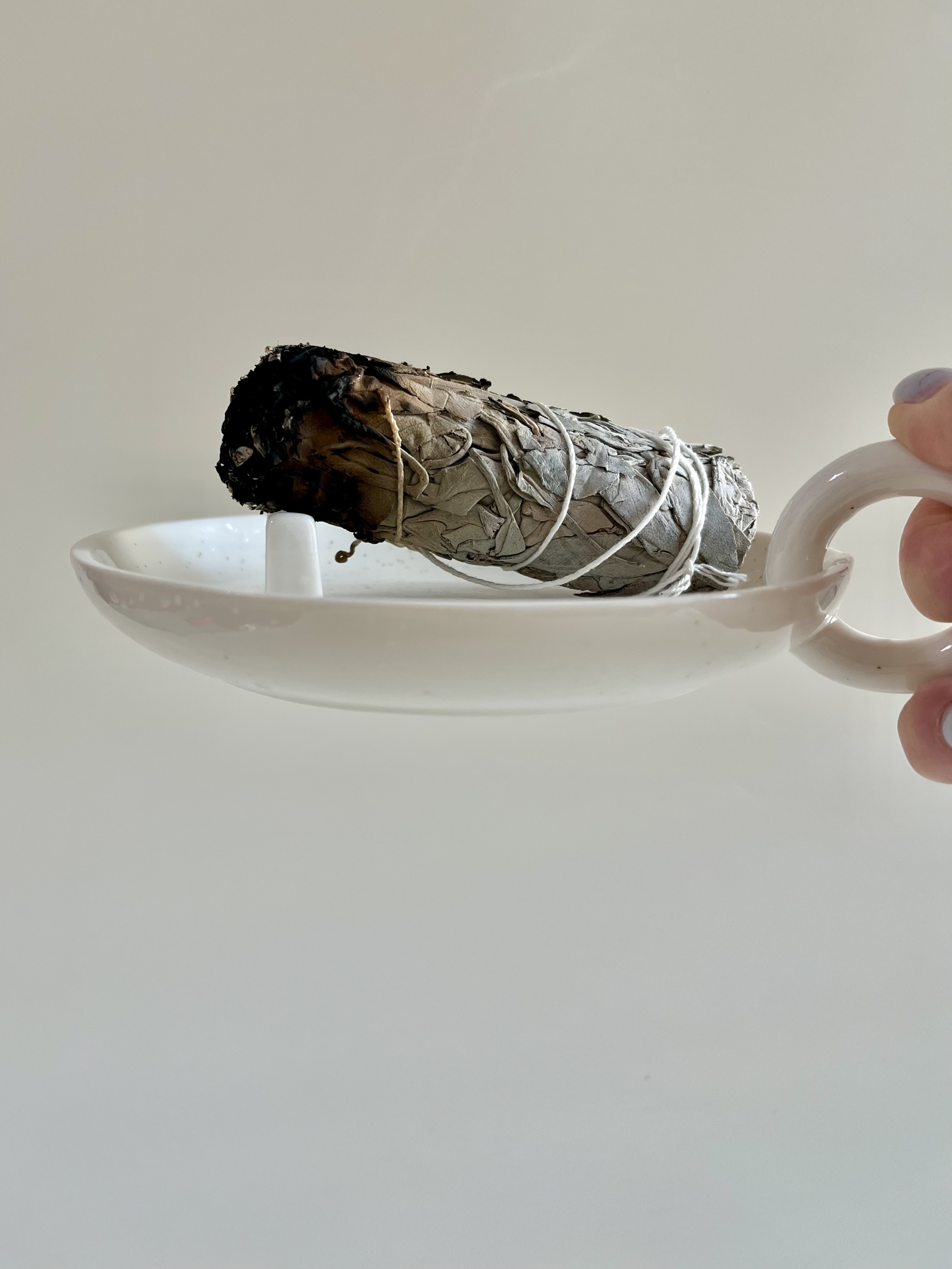 煙薰鼠尾草/聖木陶瓷燃燒碟子