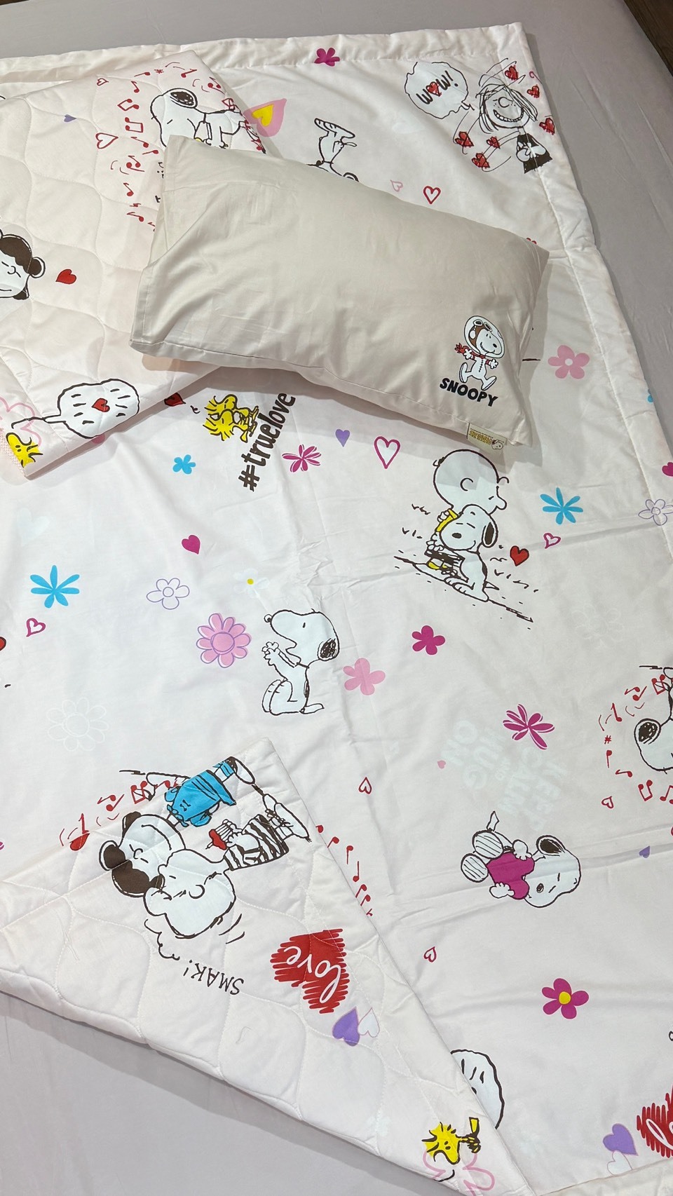 史努比兒童睡墊三件組｜甜美酷風