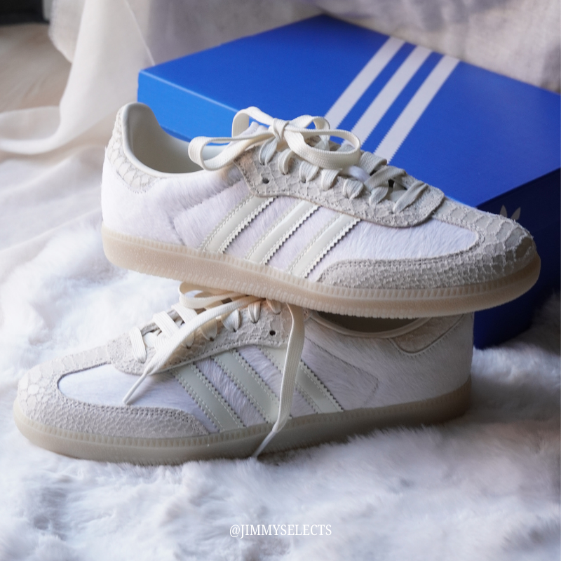 【代購】ADIDAS SAMBA OG 馬毛裂紋｜牛奶白／米白／米灰｜焦糖底德訓鞋｜女鞋 IH9148