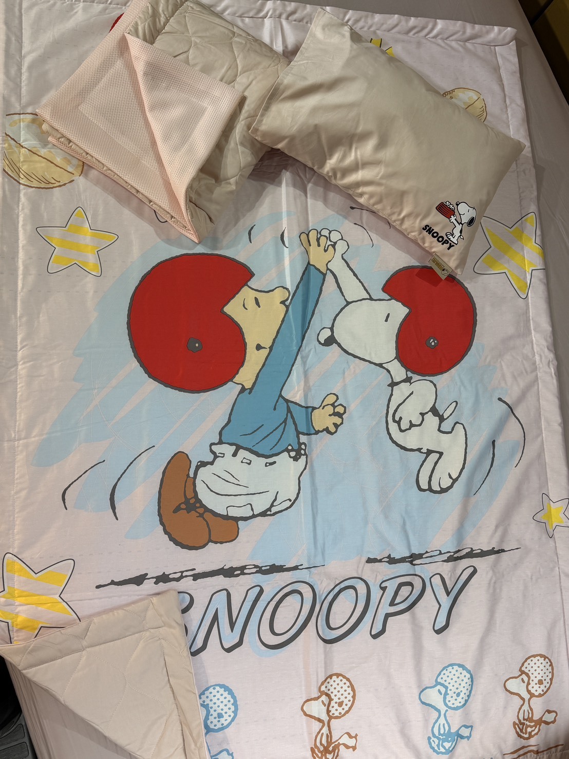史努比兒童睡墊三件組｜淘氣趣味