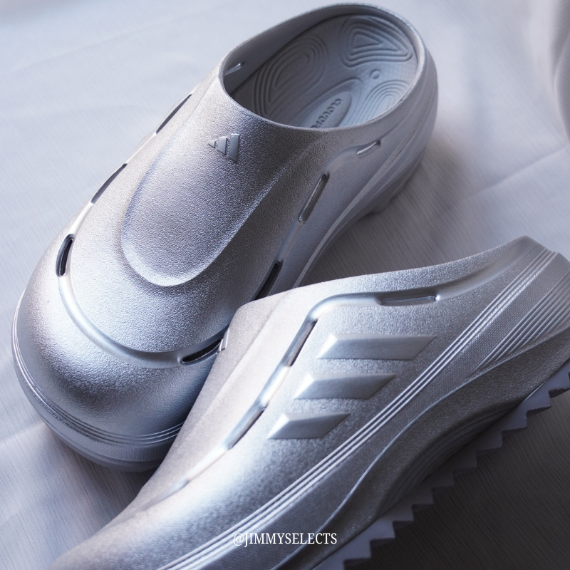 adidas OZWAVE CLOG 銀色拖鞋（男女同款）