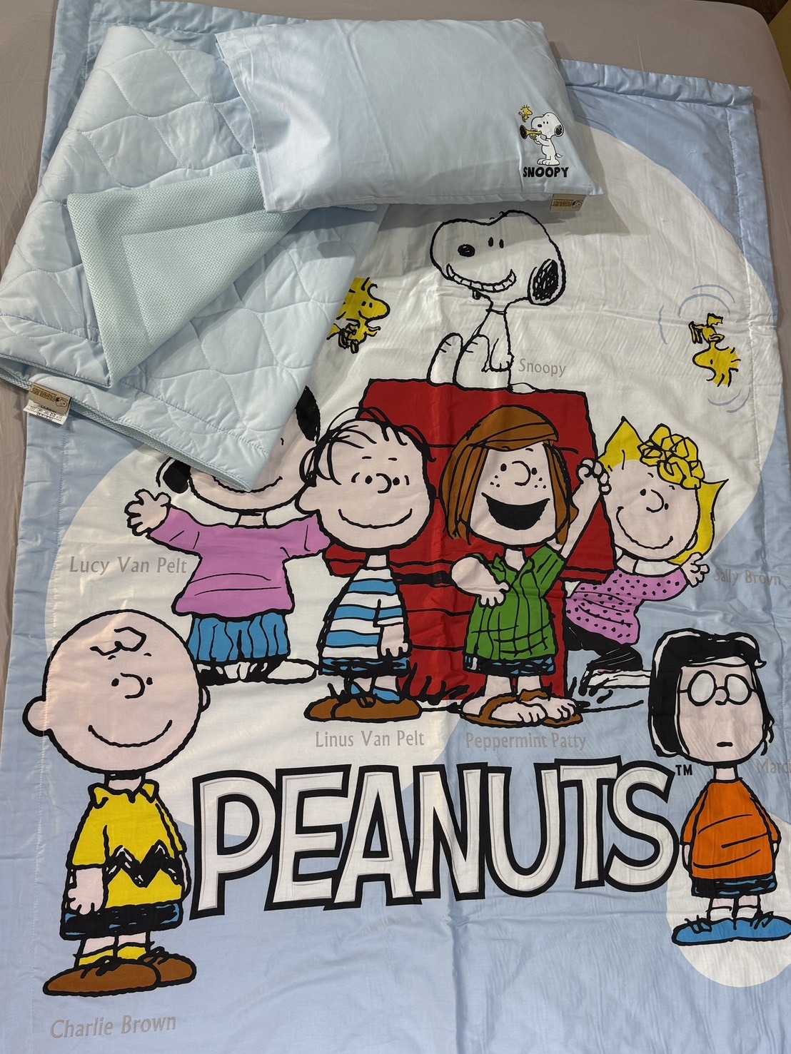 史努比兒童睡墊三件組｜歡樂家族