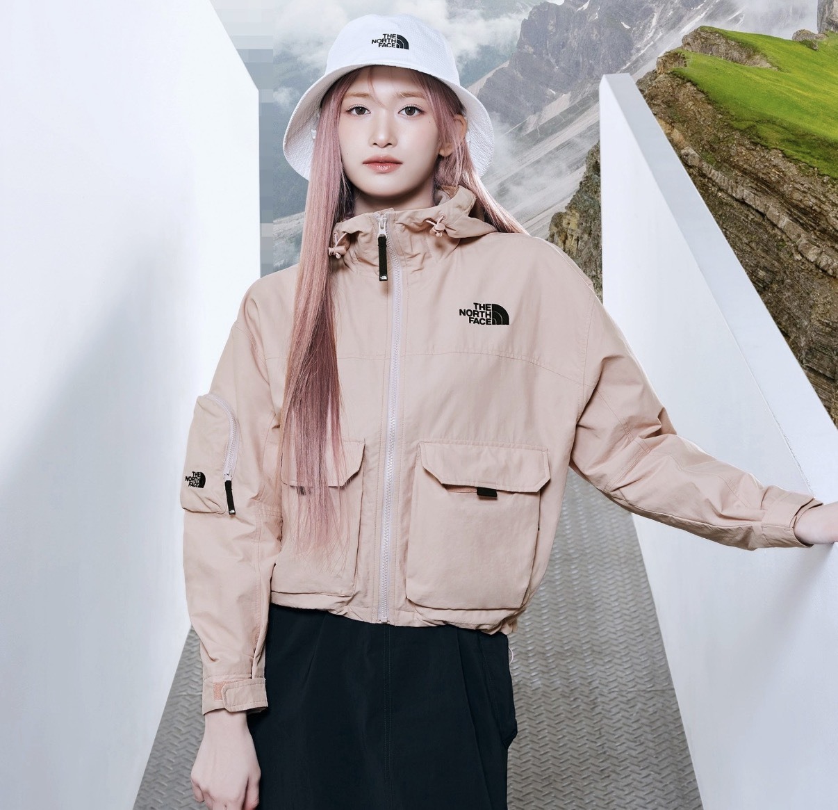 【代購】THE NORTH FACE VESTI JACKET 李瑞代言款 女款寬版連帽風衣外套