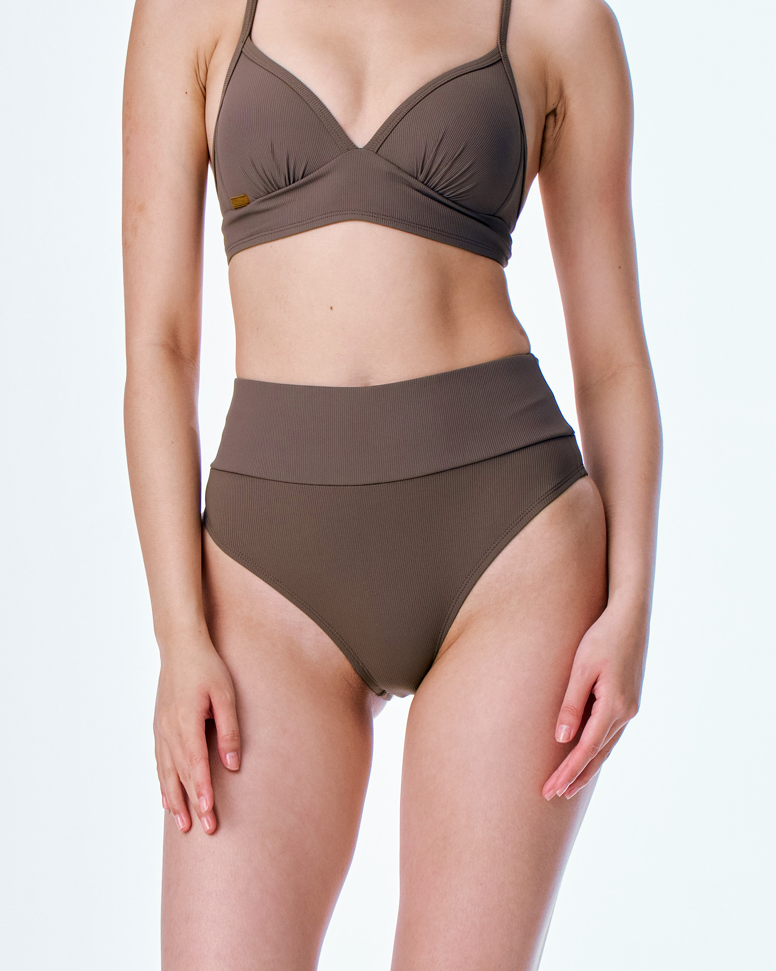 【熱銷羅紋】HWm 高腰蜜挖臀泳褲