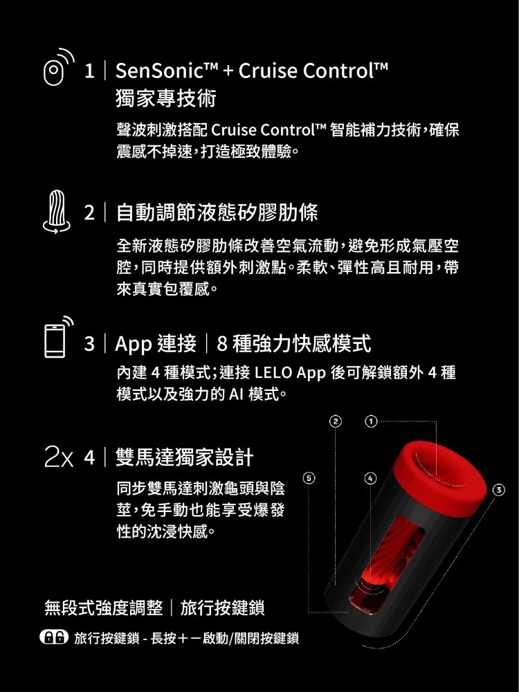 LELO F1S V3 XL 手機遙控 電動飛機杯 震動飛機杯