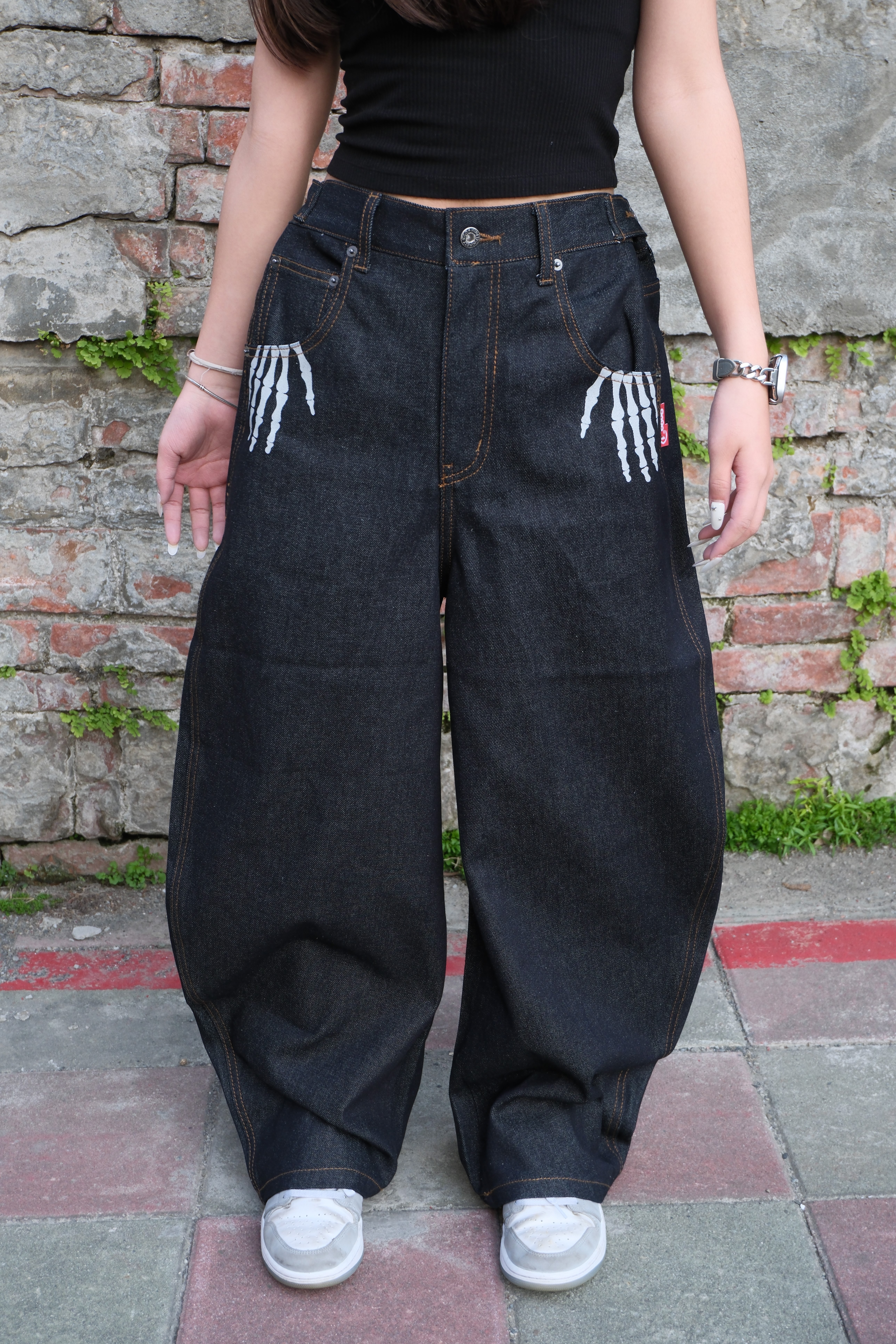 9090 NN2231 迷彩骨頭牛仔褲