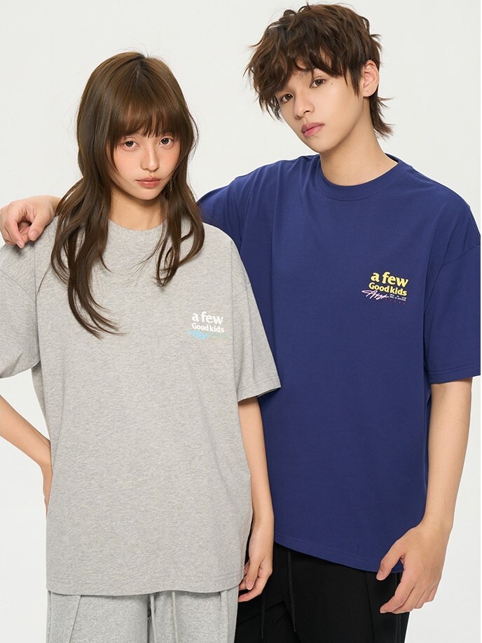 AFGK 草寫刺繡Logo 美式重磅 短袖T A FEW GOOD KIDS