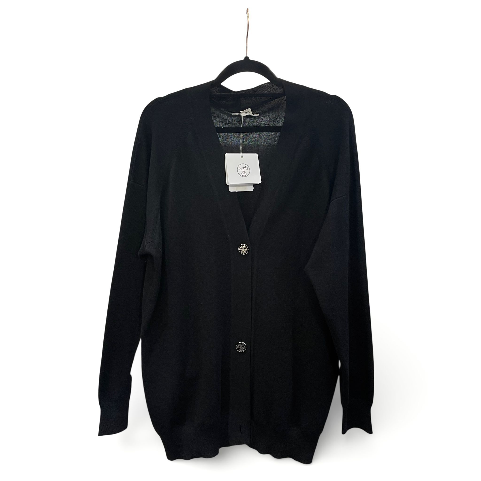 本週特價🔥全新HERMES針織外套 34碼 GARDIGAN 黑色針織 H3H2707D60234 ##BRAND NEW#香榭站正品