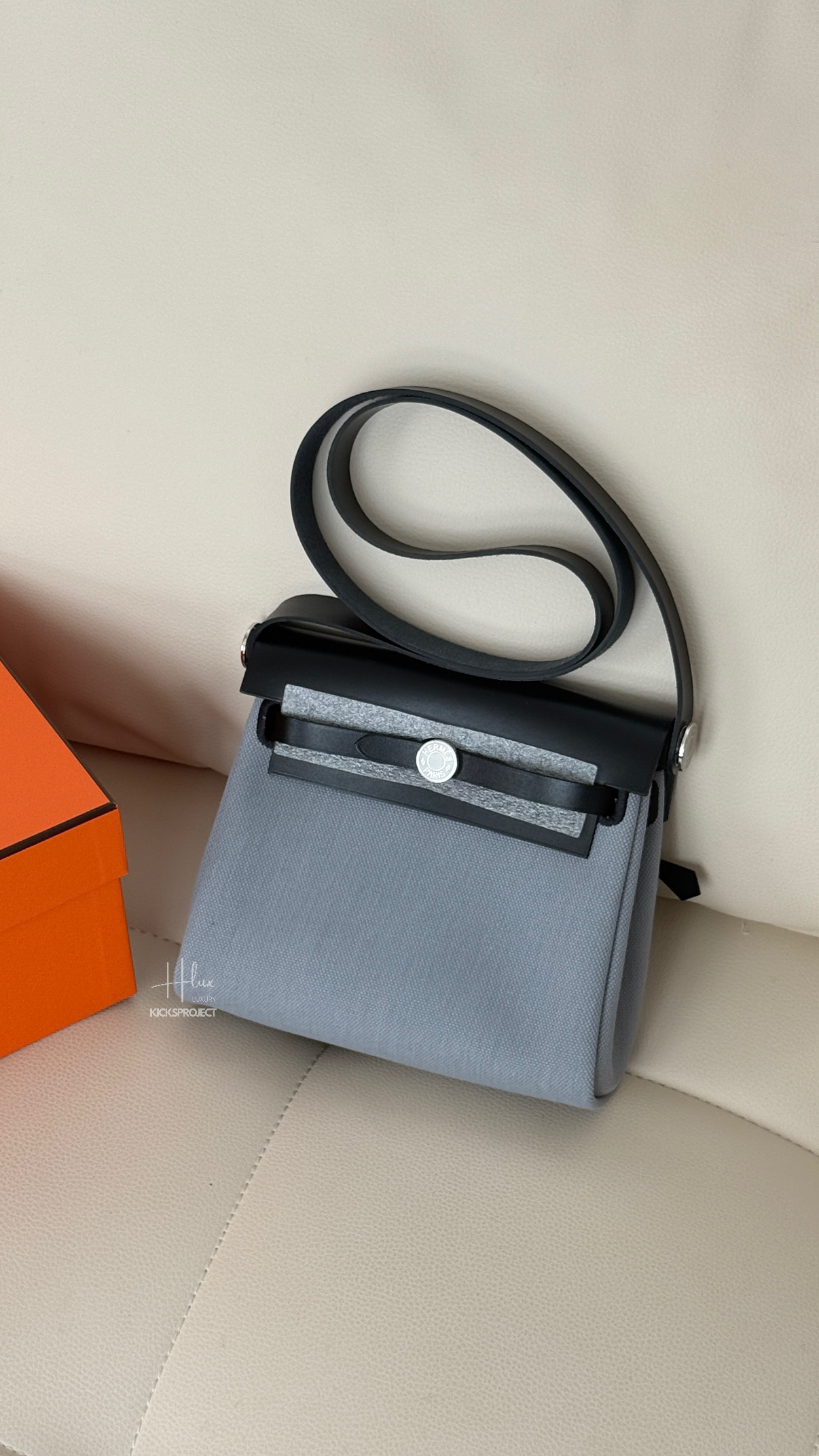 Hermes mini herbag gris pantin black noir 木偶灰 拼 黑色