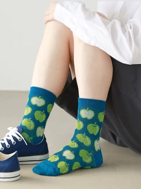 [預購]靴下屋 蘋果提花短襪