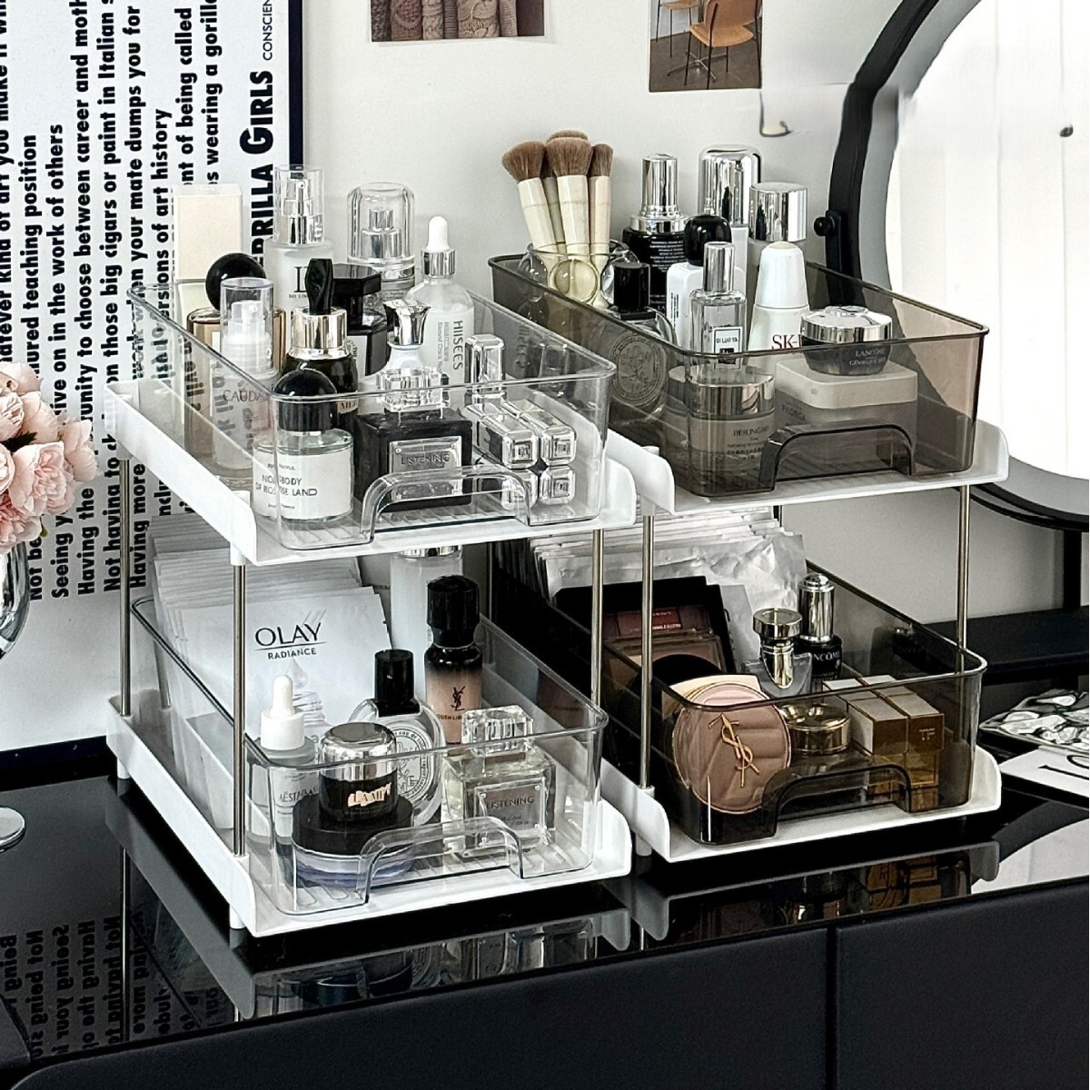 《6628》透盒雙層收納置物架