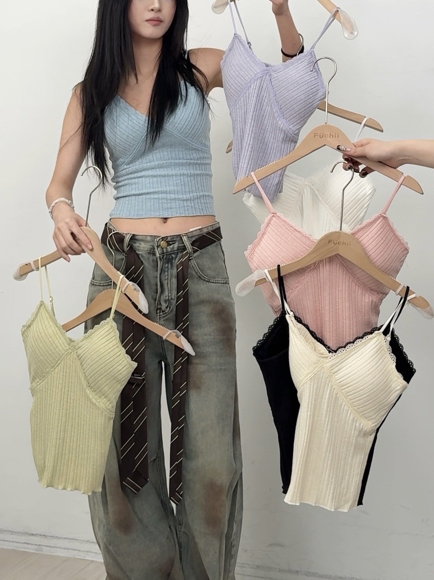 A154 現貨馬卡龍色系甜妹吊帶